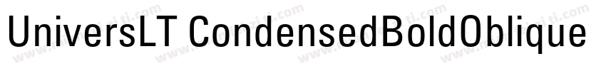 UniversLT CondensedBoldOblique 粗体字体转换